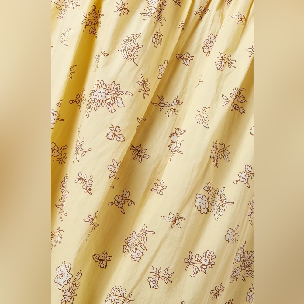 DOEN Julie Mini Dress in Sunshine Bouton De Rose Print, Size Large - Picture 5 of 11